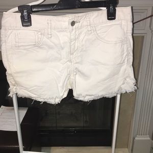 Free People White Denim Shorts